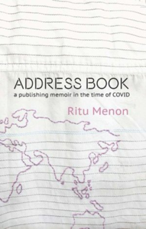embroidered cover of memoir, Address Book
