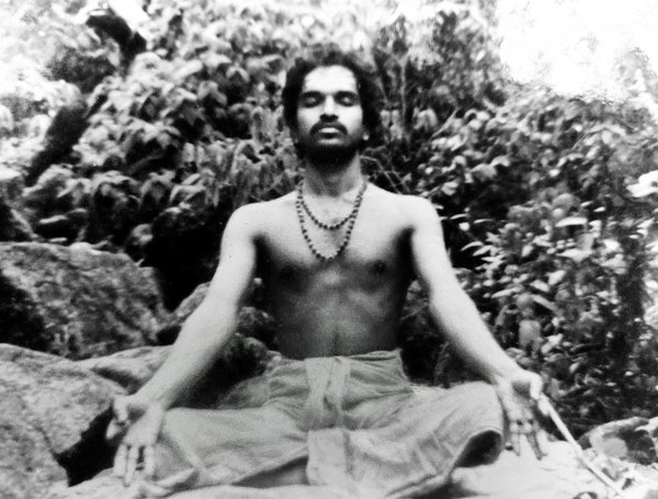Author in meditative pose, 1992